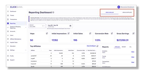 The Reporting Dashboard: Navigating the ClickBank Reporting Suite.